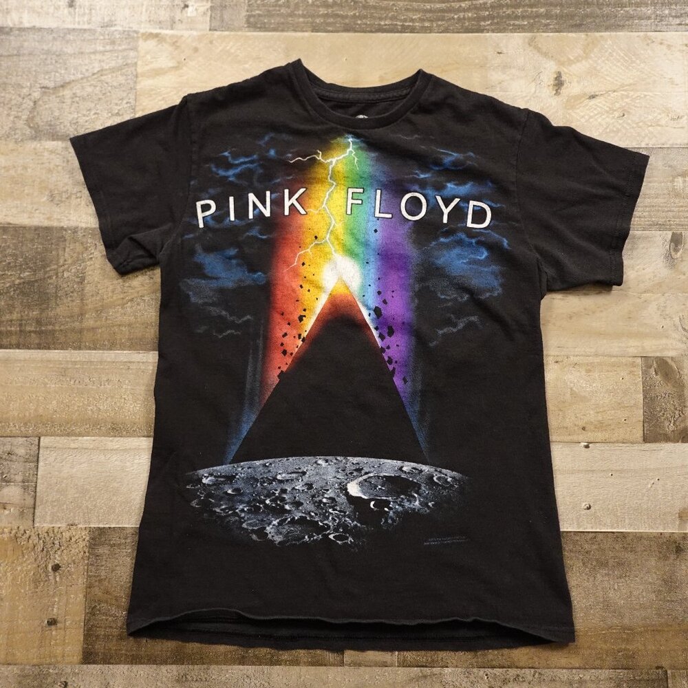 Pink Floyd Dark side of the Moon tee shirt women's small black Liquid Blue‎ 2015